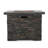 Outdoor 35" Lightweight Concrete Square Propane Fire Pit -  40,000 BTU