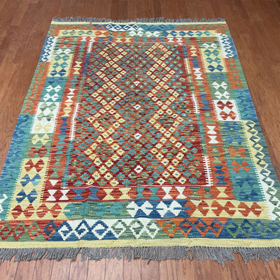 Hand Knotted Wool Geometric Indoor Rug