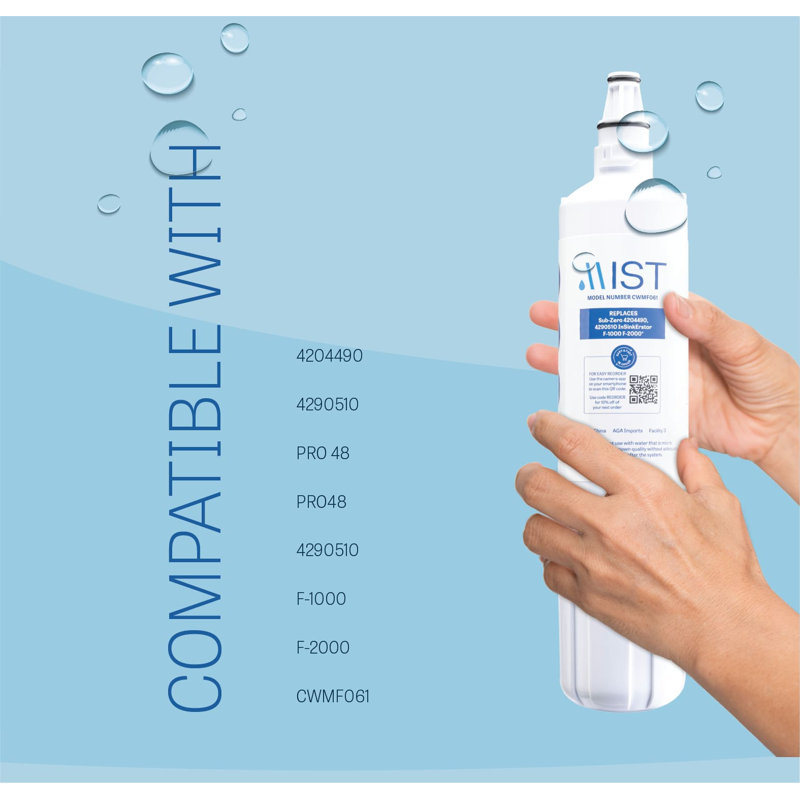Mist Replacement Compatible with Sub-Zero 4204490 Insinkerator F-1000 F-2000 Refrigerator Filter