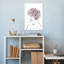 Floral Woman Butterfly Grace Contemporary Minimalist Butterfly Flower Wall Art Print 1 Piece Wrapped Canvas Wall Art-2003591767