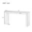 Console élégante, de conception de cheminée, simple et fonctionnelle avec plateau en placage de bois de haute qualité, polyvalente pour le couloir, le salon ou le vestibule-258730786