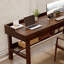 Bureau d'artisanat en bois de noyer massif-1973723673