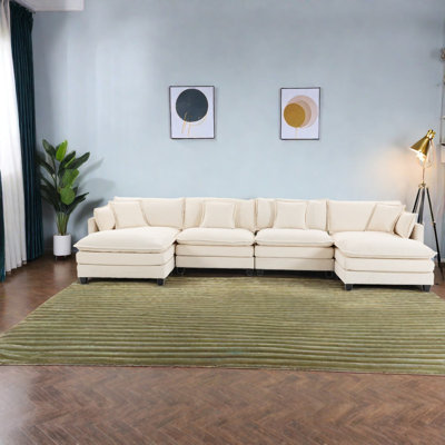 Canapé modulaire en chenille 149,6 pouces Compression