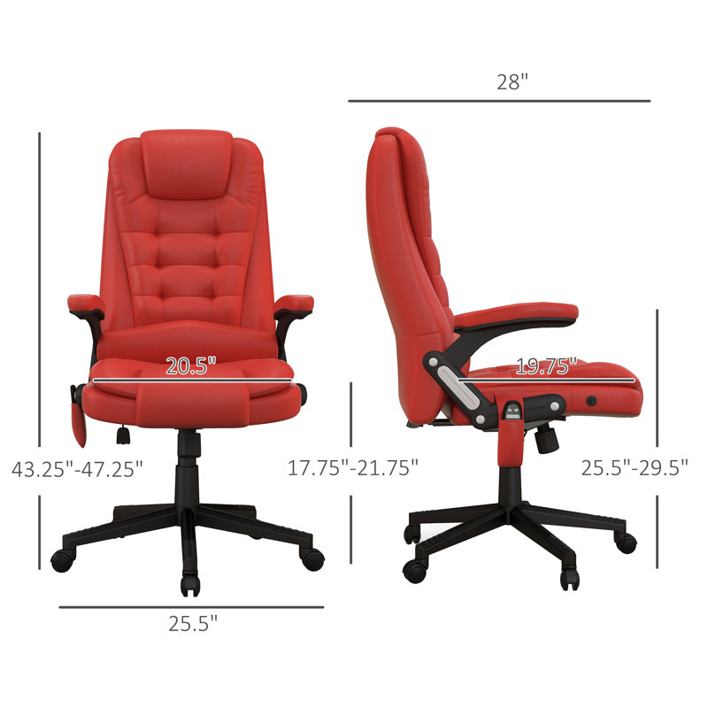 Fauteuil de massage Cranston, Similicuir rouge