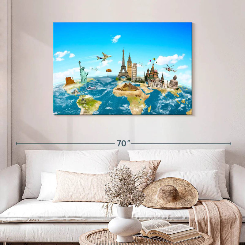Senne Travel Monuments, 30" H x 45" W