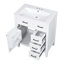 Meuble-lavabo blanc 30 po en bois massif avec tiroir et tablette-39679401