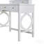 Coiffeuse compacte avec miroir réversible, coiffeuse avec tabouret, coiffeuse compacte pour petits espaces, blanc