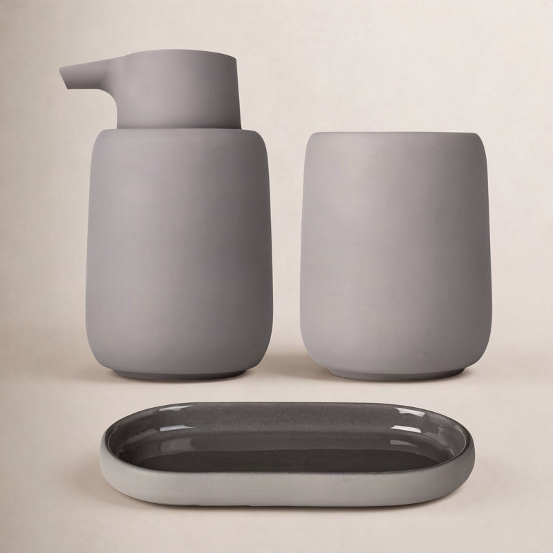 SONO Bathroom Accessory Set, Taupe