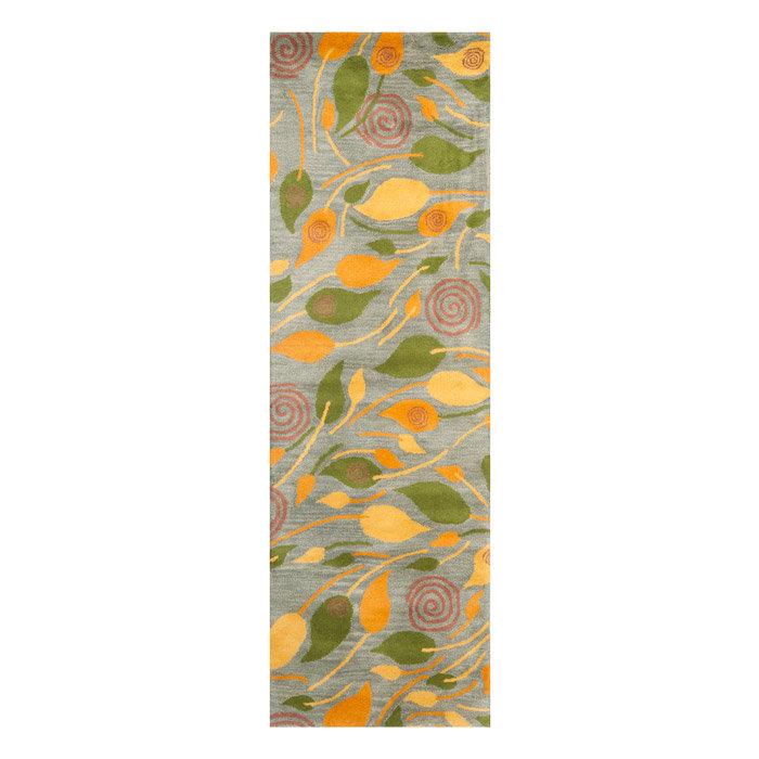 Soho Hand Tufted Wool Floral Rug, Runner 2'6" x 8'