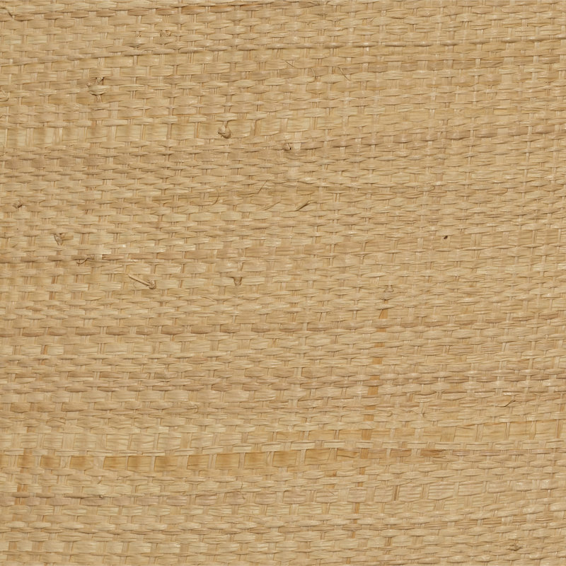 Natural Raffia Table Lamp with Brass Base and Drum Shade