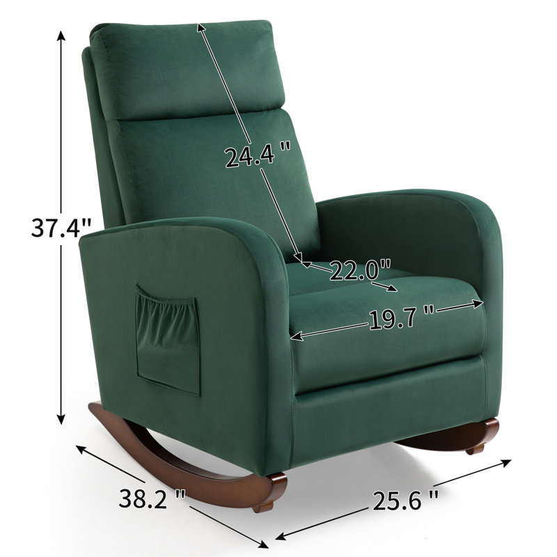 Chaise berçante Devin, Vert