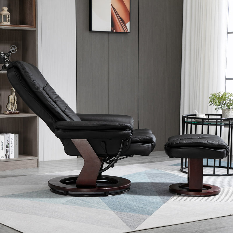 Plemmons 79cm Wide Glider Standard Recliner, Black