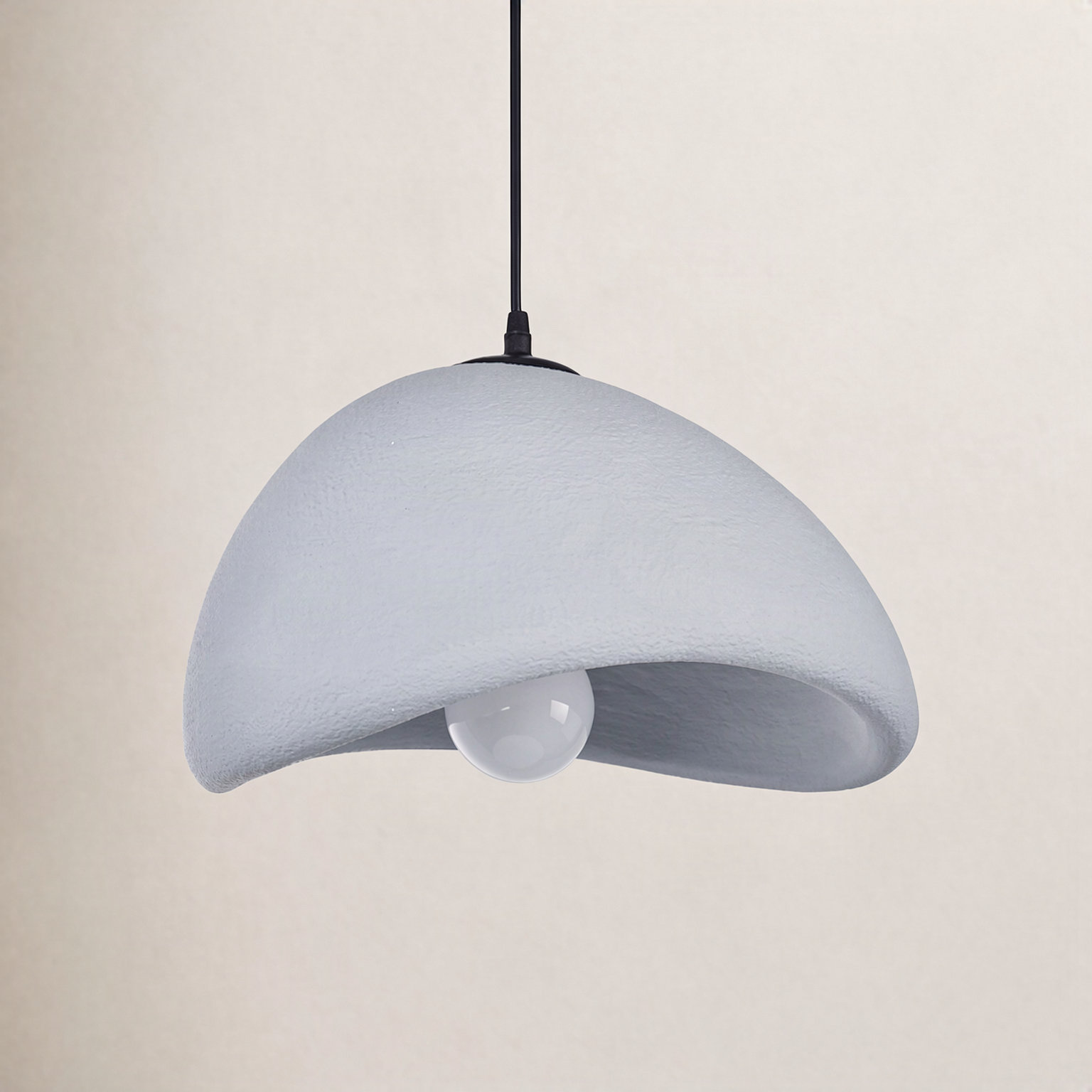Danthony Single Light Polyester Dimmable Pendant, 8.66" H x 15.74" W x 15.74" D