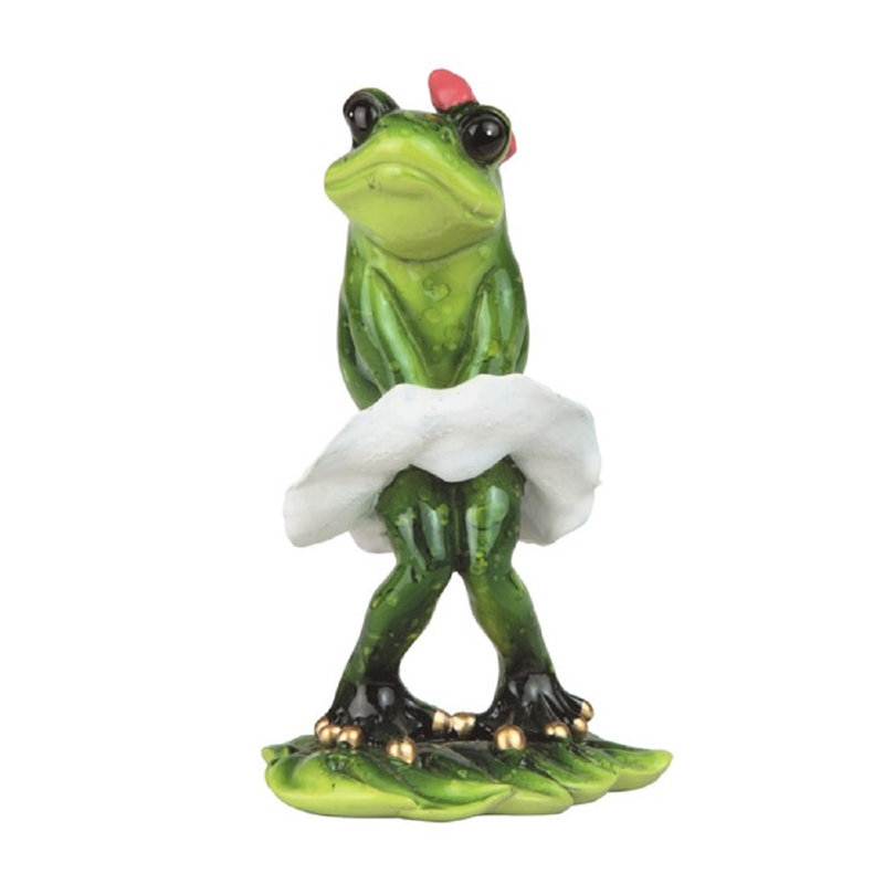 Figurine bébé grenouille avec jupe blanche