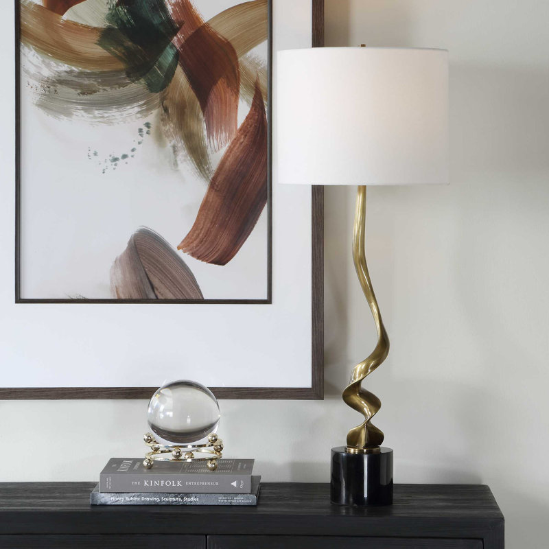 Lampe en laiton sans fil Uttermost Spiraling