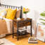 Cargan 48 cm W Iron Bedside Table