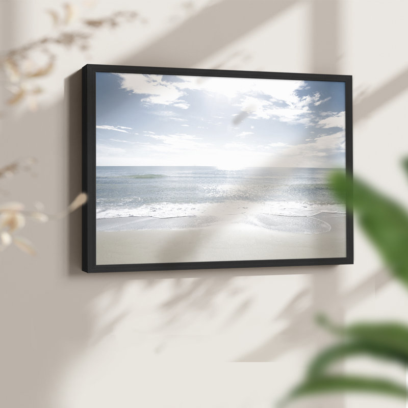 Sandy Beach -Framed Print - Restickable, H 11 po x l 14 po, Noir, noir, noir, noir