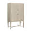 Bar Olto, 68 po, 2 tablettes et supports à verres à pied, placage brun