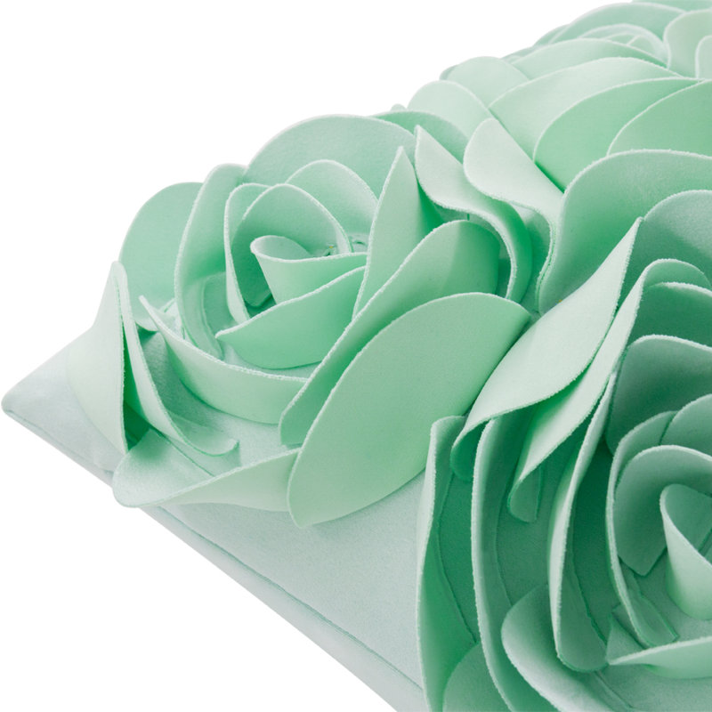  Housse de coussin en velours appliqué, Menthe