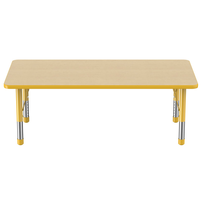 Table rectangulaire 60 "x 24", 60 po x 30 po, Jaune