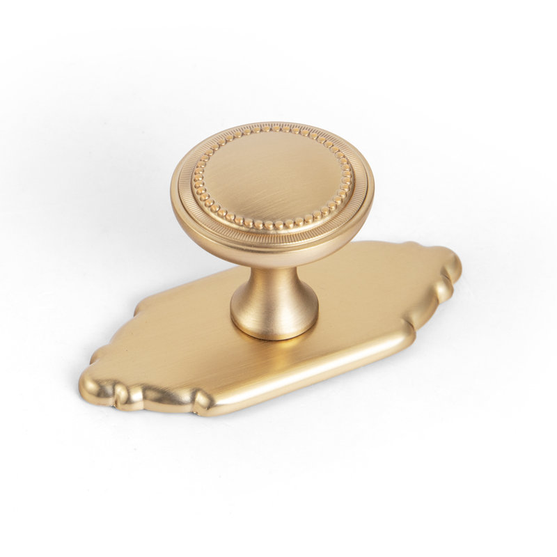 1 1/3" Mushroom Knob With Backplate(G024), Champagne Bronze