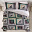 Ensemble de courtepointe réversible marron / vert / gris Weldon-33658136