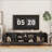 Black  TV Stand Fluted 68"