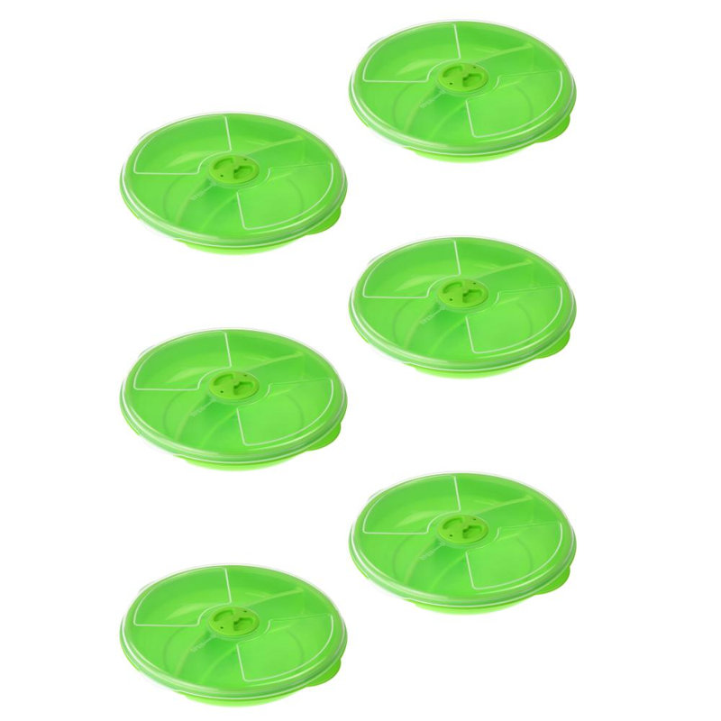 Ensemble de plats à service divisé Guzman, Vert, Ensemble de 6