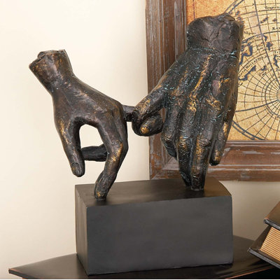 Quigley Polystone Linked Hands Sculpture 