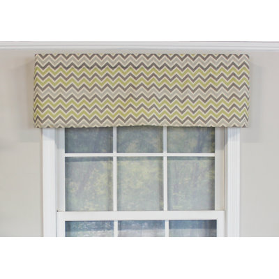 Cotton Blend Chevron Tailored Window Valance