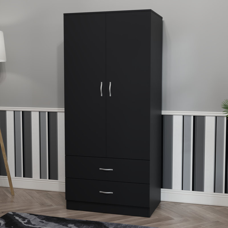 Maybery MDF & Particleboard Wardrobe, Black