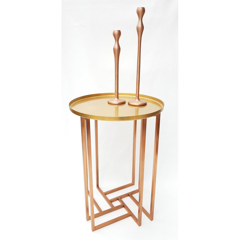 Metal Tabletop Candlestick, 30cm H x 8cm W x 8cm D