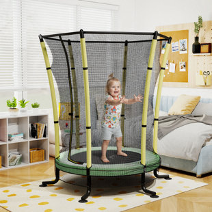 4.5ft Kids Trampoline with Safety Net Enclosure,Steel Frame