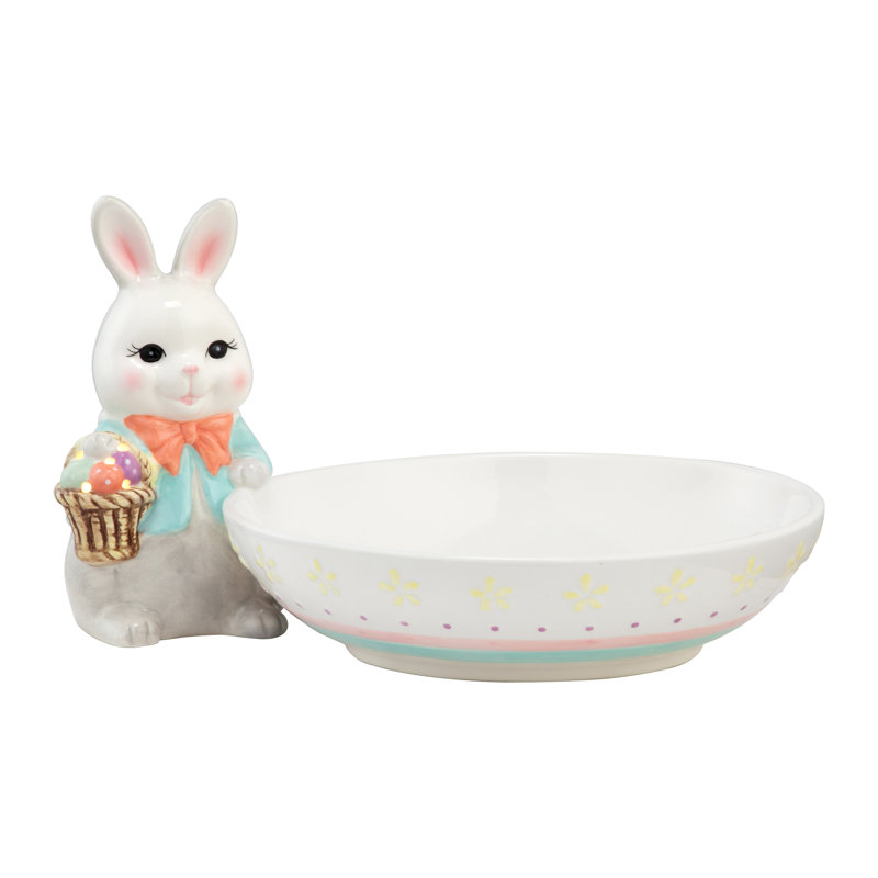 Easter Ceramic Bunny Candy Dish