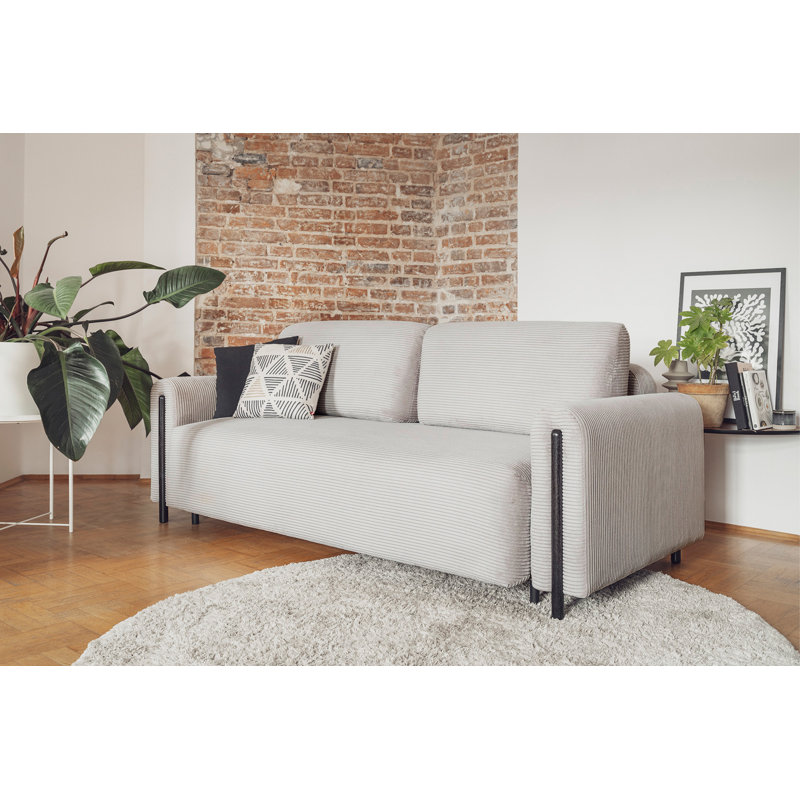 Adlih Sofa Bed, Light Grey, Black