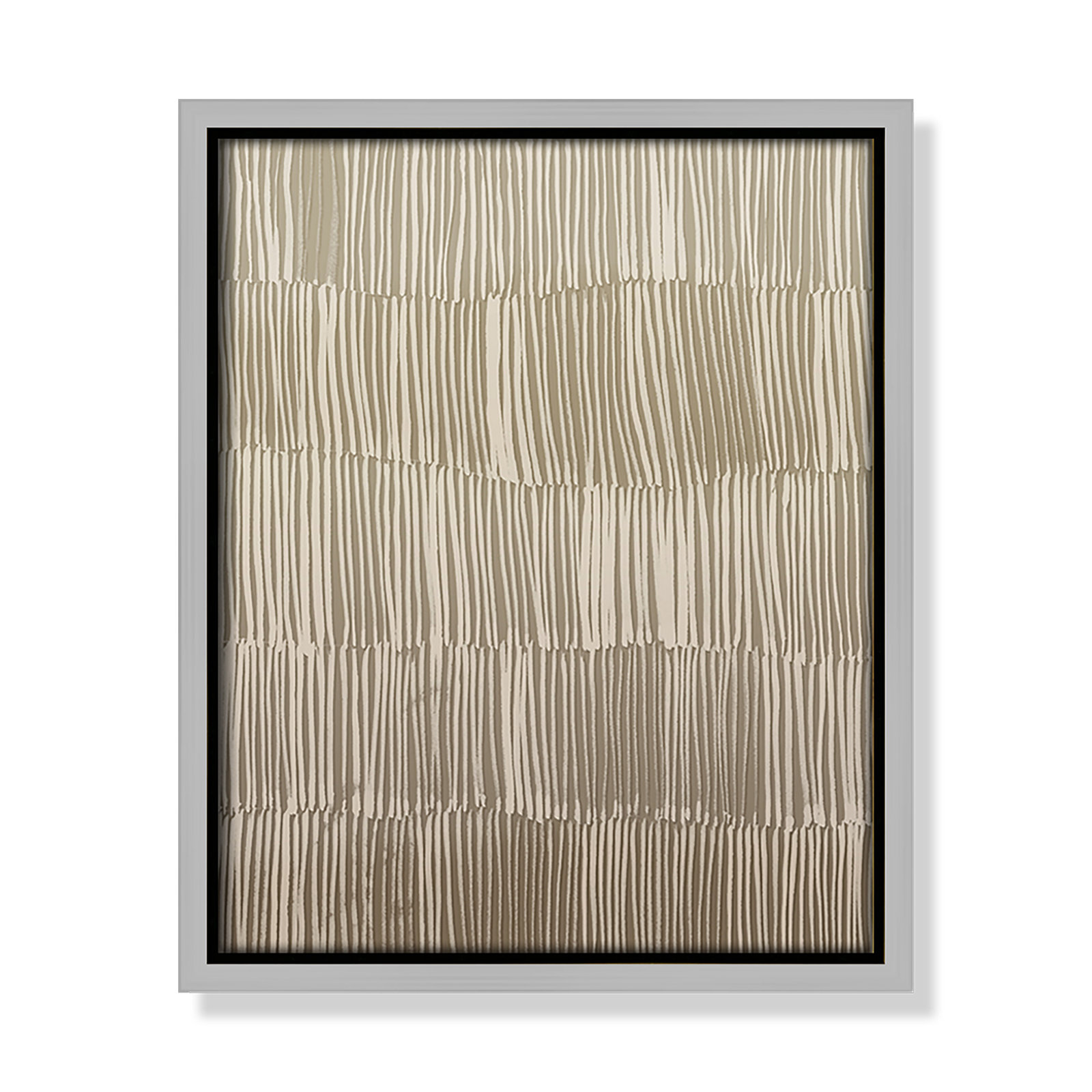 Linear Calm I Print by , 11.5" H x 9.5" W, Silver Floater