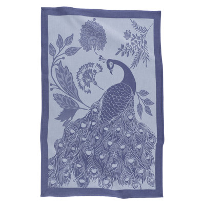 Ensemble de 2 serviettes de cuisine en jacquard de paon 19 po x 30 po Anali