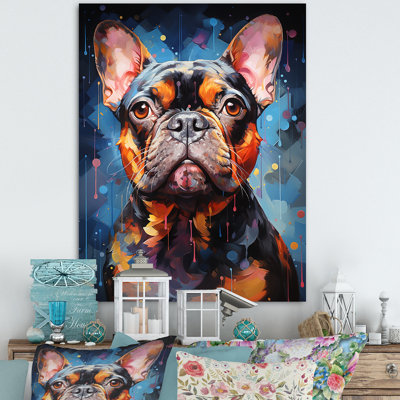 Bulldog audacieux sur toile