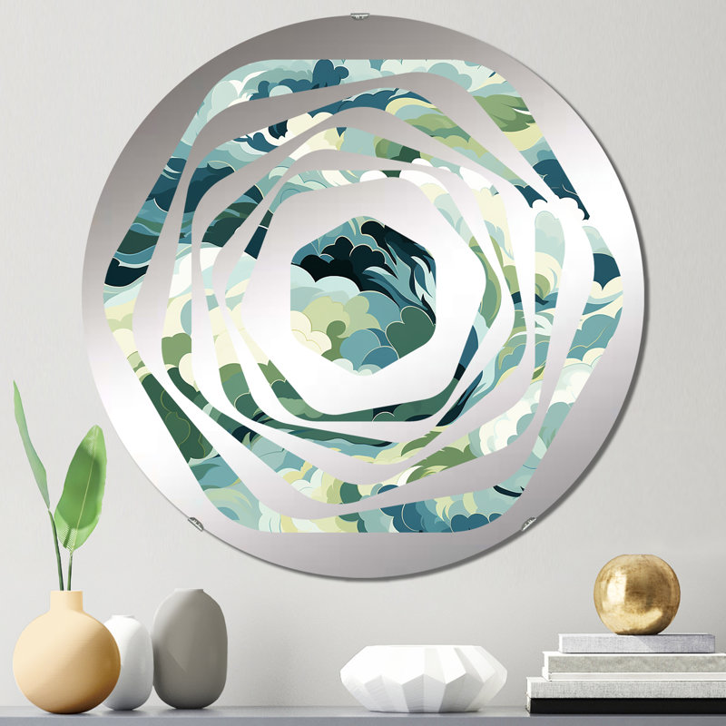 Miroir décoratif Coastal Concealment Flow - Amorphe, 23,6 po x 23,6 po