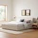 Linen Upholstered Platform Bed