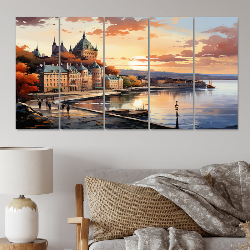 Québec, ville touristique I - ensemble de reproductions d'art mural en métal Québec