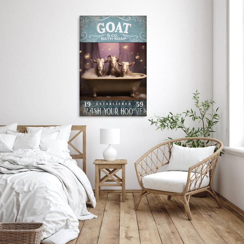 " Goat Bath Soap ", 20" H x 16" W x 1.25" D