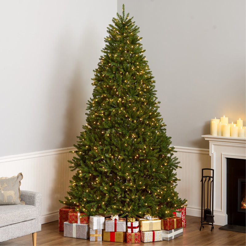 PowerConnect(TM) Dunhill® 7' Green Spruce Artificial Christmas Tree with 700 Clear/White Lights, 9' H