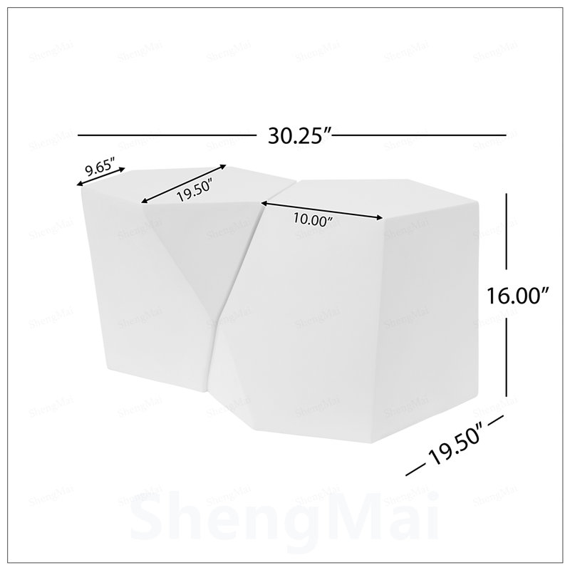 Ensemble de tables basses Modern, Blanc