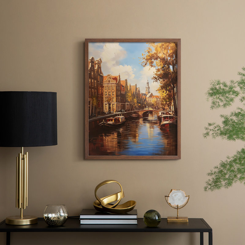 Reproduction encadrée NAUTICAL Series DLxxxx - bois massif, Noyer, H 30 po x l 24 po