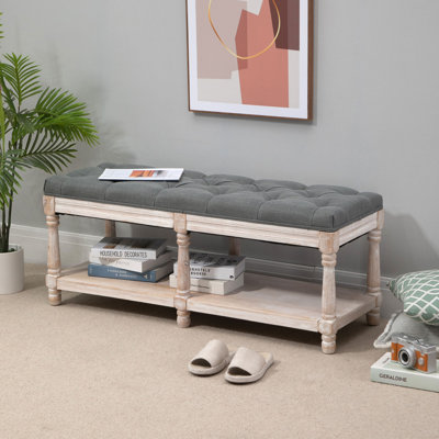 Mae Polyester Blend Upholstered Storage Bench