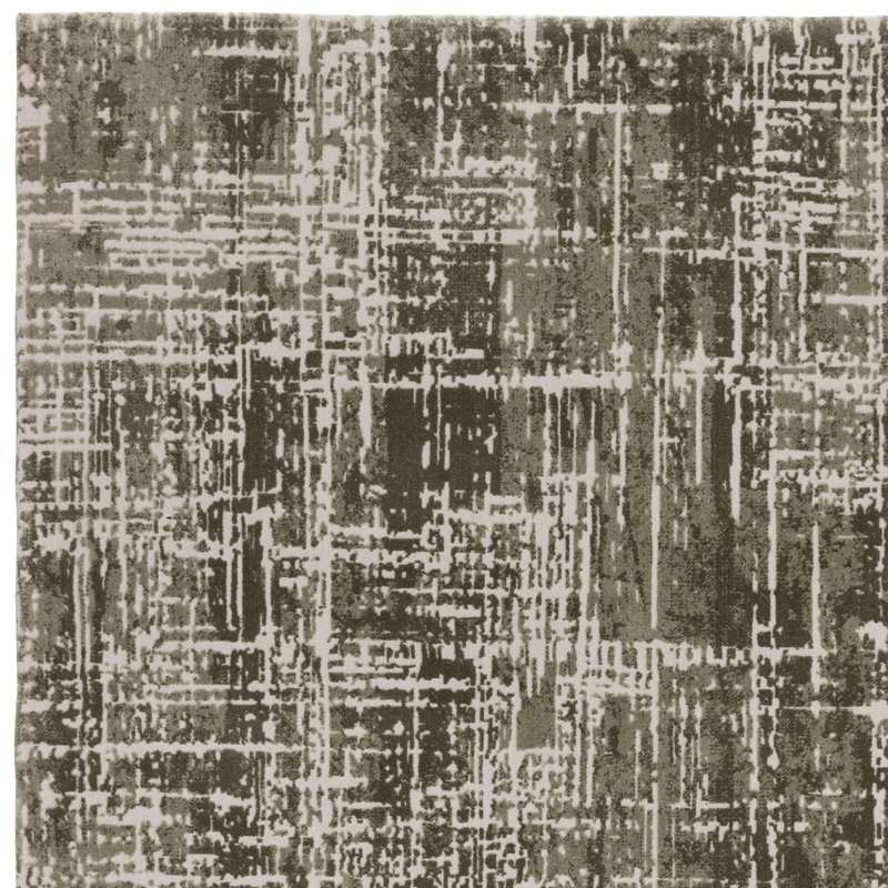 Abrienne Soft Shiny Modern Green Rug, Rectangle 120 x 170cm
