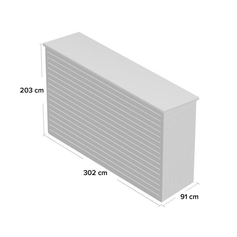 Shiplap Pent Wooden Shed, Right Side Panel, 3 Ft. W x 10 Ft. D
