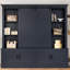 L'armoire de vestibule multifonctionnelle comporte des rails coulissants pour un grand espace de rangement, combinant astucieusement une unité de rangement avec un design de hall d'entrée en forme d'arbre. Idéal pour les salons et les couloirs, bleu-1999696892