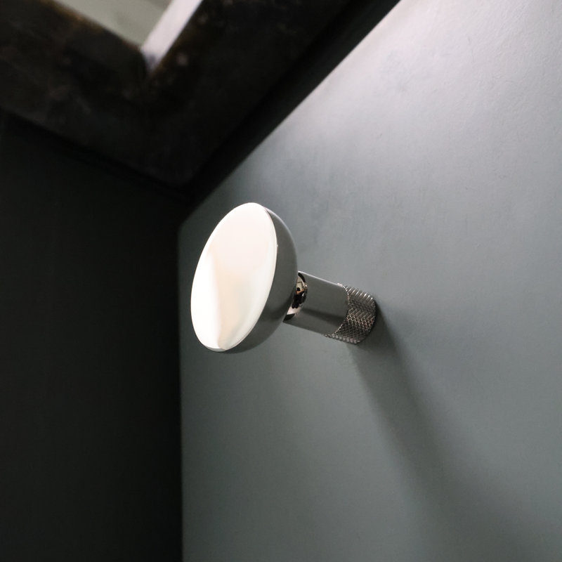 Knurled Circle Knob, Polished Nickel